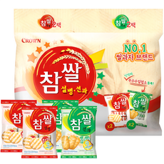 크라운 참쌀 설병 128g x 2p + 선과 115g x 2p 세트