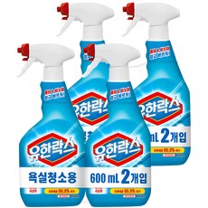 유한락스 욕실청소용, 600ml, 4개