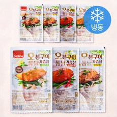 굽네 오븐구이 통닭가슴살 오리지널 110g x 2개입 + 매콤바베큐 110g x 2개입 + 양념갈비맛 110g x 3개입 (냉동), 1세트