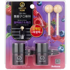 불스원 그라스 차량용 통풍구 디퓨저 10ml, 블랙베리 앤 체리, 2개