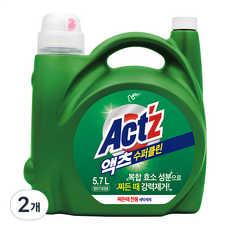 액츠 수퍼클린 액상세제 본품, 5.7L, 2개 - 엣츠