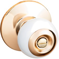 문고리넷 화이트 원통형 방문 손잡이 M-6500, 1개