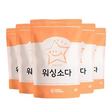 소다스쿨 워싱소다 분말세제, 1kg, 5개