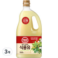 해표 식용유, 1.5L, 3개 - 면실유