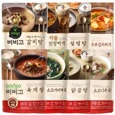 비비고 국 탕 찌개 8종, 3.82kg, 1세트