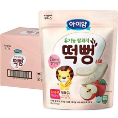 일동후디스 아이얌 유기농 쌀과자 사과떡뻥 30g, 사과맛, 6개