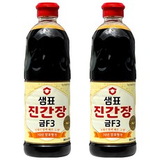 샘표 진간장 금F3, 860ml, 2개 - 잔장