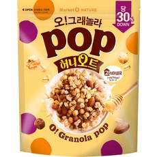 마켓오네이처 오!그래놀라 팝 허니오트, 480g, 1개 - 오그레