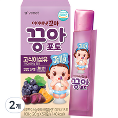 아이배냇 꼬마 끙아젤리 포도, 2개, 포도맛, 100g - 아이배냇꼬마