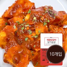 닭이소 매콤닭갈비 닭가슴살, 10개, 120g