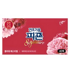 피죤 건조기용 시트 섬유유연제 시그니처 플라워페스티벌, 40개입, 1개