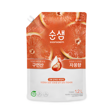 순샘 구연산 자몽 주방세제 리필, 1L, 1개