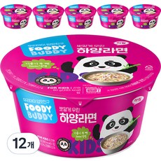 푸디버디 하양라면 컵, 80g, 12개