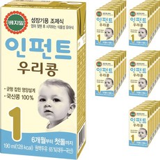 베지밀 인펀트 우리콩 1단계 유아식 두유 190ml