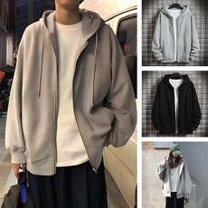 코너아빠 심플 후드집업 남여공용 커플룩
