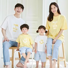 국내생산 몽피마피 굿데이 반팔 패밀리 22B05/ 패밀리룩 가족사진의상 상품 이미지