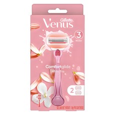 Venus 컴포트 글라이드 화이트티 여성용 면도기 + 면도날 2입, 1세트