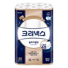 크리넥스 울트라클린 천연펄프 4겹 고급롤화장지