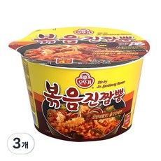 오뚜기 볶음 진짬뽕 컵라면 110g, 3개