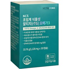 뉴트리코어 NCS 초임계 식물성 알티지 오메가3, 30정, 1g, 1개