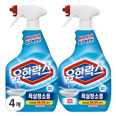 유한락스 멀티액션 욕실청소용 세정제, 900ml, 4개