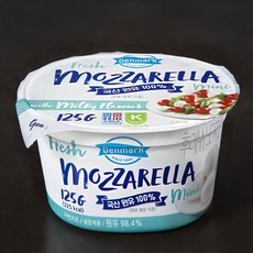 덴마크 후레쉬모짜 미니, 125g, 1개 125g, 1개