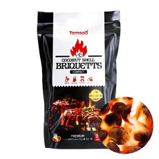 탐사 코코넛 차콜 브리켓, 2kg, 1개 2kg, 1개
