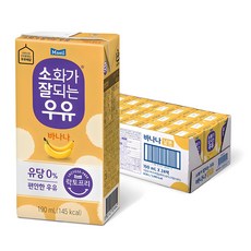 소화가잘되는우유 바나나, 190ml, 24개