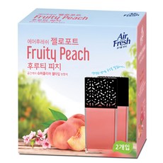 Air Fresh Jelloport 室內空氣清新劑果味桃子, 120g, 2入
