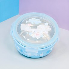 LiLFANT 兒童大耳狗密封圓形便當盒, 大耳狗款, 1個