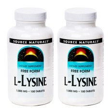 Source Naturals L-賴氨酸 1000mg 片劑, 100顆, 2個