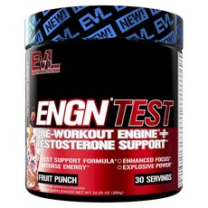 EVLUTIONNUTRITION ENGN Test運動前睪固酮補充粉 水果口味, 1罐, 285g