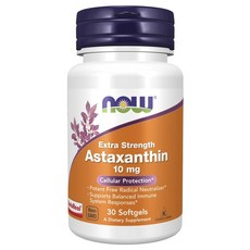 NOW Foods Extra蝦紅素軟膠囊 10mg, 30顆
