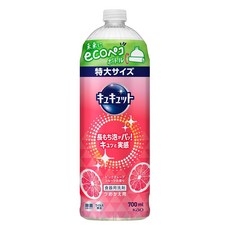 Kao 花王 Cucute 珂珂透 超濃縮洗碗凝露補充瓶 紅葡萄柚香, 1個, 700ml