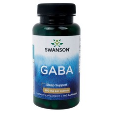 Swanson 斯旺森 GABA舒眠膠囊 500mg, 100顆, 1罐