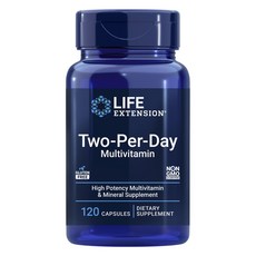 LIFE EXTENSION Two Per Day綜合維他命膠囊, 1罐, 120顆