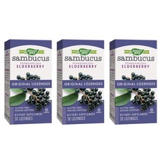 Nature's Way 然萃維 接骨木莓口含錠, 30顆, 3罐