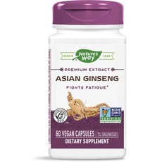 Nature's Way 高麗蔘素食膠囊 550mg, 60顆, 1組
