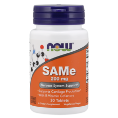 now 健而婷 SAMe維他命B素食保健錠 200mg, 1罐, 30顆