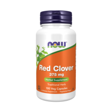 NOW Foods 紅花苜蓿375mg素食膠囊, 100顆, 1罐