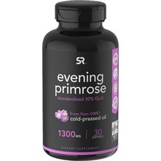 SPORTS RESEARCH 月見草冷壓油軟膠囊 1300mg, 30顆, 1罐