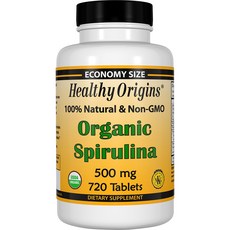 Healthy Origins 螺旋藻無麩質無糖錠 500mg, 720顆, 1罐