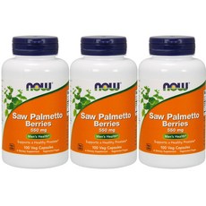 NOW Foods 鋸棕櫚漿果550mg素食膠囊, 100顆, 3罐
