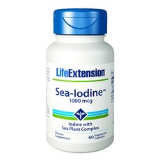 LIFE EXTENSION 海藻碘素食膠囊 1000mcg, 60顆, 1罐