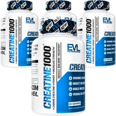 EVLUTIONNUTRITION 肌酸1000保健植物膠囊, 120顆, 4罐