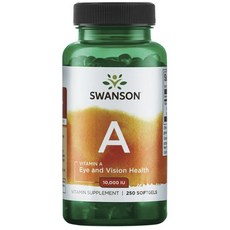 Swanson 斯旺森 維生素A軟膠囊 10000IU, 250顆, 1罐