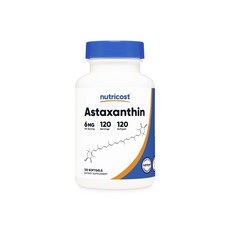 Nutricost 蝦青素 6 毫克軟膠囊, 1個, 120入