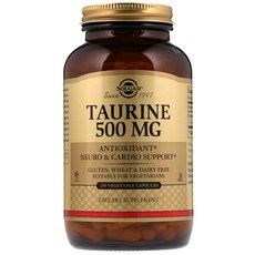 SOLGAR 牛磺酸素食膠囊 500mg, 250顆, 1罐