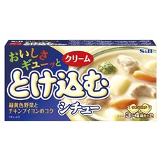 S&B 愛思必 奶油雞肉風味燉菜湯塊 2塊入, 1盒, 140g