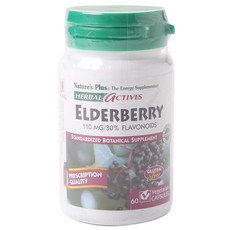 Nature's Plus 接骨木漿果 110 毫克素食膠囊, 1個, 60入